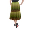 Zig Zag Chevron Classic Pattern Midi Mermaid Skirt View2