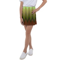 Zig Zag Chevron Classic Pattern Kids  Tennis Skirt by Celenk