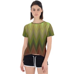 Zig Zag Chevron Classic Pattern Open Back Sport Tee by Celenk