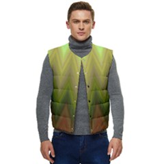 Zig Zag Chevron Classic Pattern Men s Short Button Up Puffer Vest	