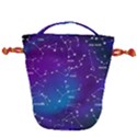 Realistic Night Sky With Constellation Drawstring Bucket Bag View1