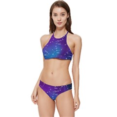 Realistic Night Sky With Constellation Banded Triangle Bikini Set by Wegoenart