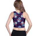 Owl Pattern Background Racer Back Crop Top View2