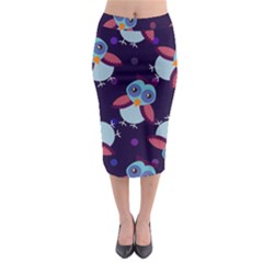 Owl Pattern Background Midi Pencil Skirt by Wegoenart