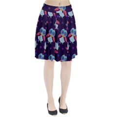 Owl Pattern Background Pleated Skirt by Wegoenart