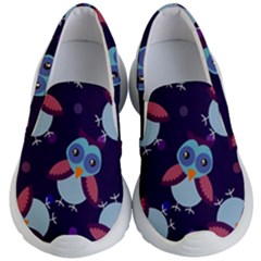 Owl Pattern Background Kids Lightweight Slip Ons by Wegoenart