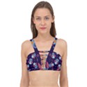 Owl Pattern Background Cage Up Bikini Top View1