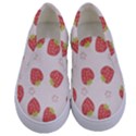 Strawberries Pattern Design Kids  Canvas Slip Ons View1