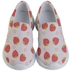 Strawberries Pattern Design Kids Lightweight Slip Ons by Wegoenart