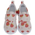 Strawberries Pattern Design Kids  Velcro No Lace Shoes View1