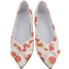 Strawberries Pattern Design Women s Bow Heels by Wegoenart