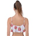 Strawberries Pattern Design Frill Bikini Top View2