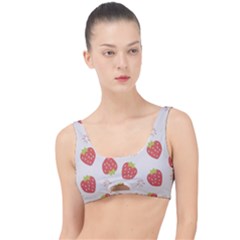 Strawberries Pattern Design The Little Details Bikini Top by Wegoenart