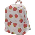 Strawberries Pattern Design Zip Up Backpack View1