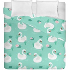 Elegant Swan Seamless Pattern Duvet Cover Double Side (king Size) by Wegoenart