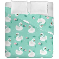 Elegant Swan Seamless Pattern Duvet Cover Double Side (california King Size) by Wegoenart