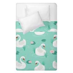 Elegant Swan Seamless Pattern Duvet Cover Double Side (single Size) by Wegoenart