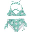 Elegant Swan Seamless Pattern Kids  Classic Bikini Set View1