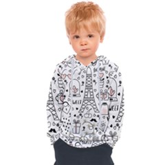 Big Collection With Hand Drawn Object Valentine Day Kids  Overhead Hoodie by Wegoenart