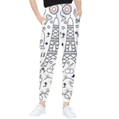 Big Collection With Hand Drawn Object Valentine Day Tapered Pants by Wegoenart