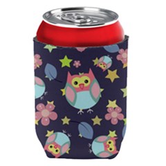 Owl Star Pattern Background Can Holder by Wegoenart