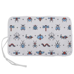 Insect Icon Seamless Pattern Pen Storage Case (l) by Wegoenart