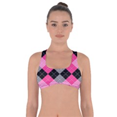 Seamless Argyle Pattern Got No Strings Sports Bra by Wegoenart