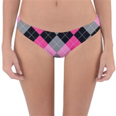 Seamless Argyle Pattern Reversible Hipster Bikini Bottoms by Wegoenart