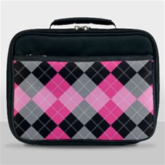 Seamless Argyle Pattern Lunch Bag by Wegoenart