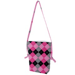 Seamless Argyle Pattern Folding Shoulder Bag by Wegoenart