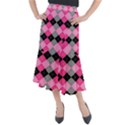 Seamless Argyle Pattern Midi Mermaid Skirt View1