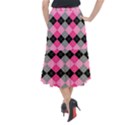 Seamless Argyle Pattern Midi Mermaid Skirt View2