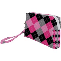 Seamless Argyle Pattern Wristlet Pouch Bag (small) by Wegoenart