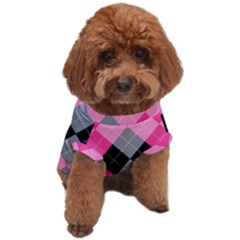 Seamless Argyle Pattern Dog T-shirt by Wegoenart