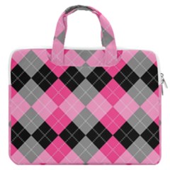 Seamless Argyle Pattern Macbook Pro 16  Double Pocket Laptop Bag  by Wegoenart