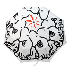 Snoopy Love Folding Umbrellas by Jancukart