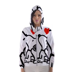 Snoopy Love Women s Hooded Windbreaker by Jancukart