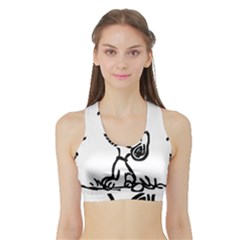 Snoopy Love Sports Bra With Border