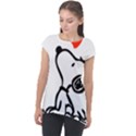 Snoopy Love Cap Sleeve High Low Top View1