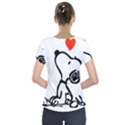 Snoopy Love Short Sleeve Front Detail Top View2