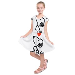 Snoopy Love Kids  Short Sleeve Dress