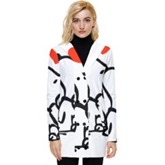 Snoopy Love Button Up Hooded Coat  by Jancukart