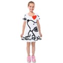 Snoopy Love Kids  Short Sleeve Velvet Dress View1