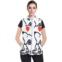 Snoopy Love Women s Puffer Vest by Jancukart