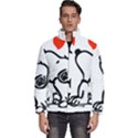 Snoopy Love Men s Puffer Bubble Jacket Coat View1