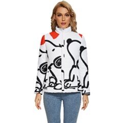 Snoopy Love Women s Puffer Bubble Jacket Coat by Jancukart