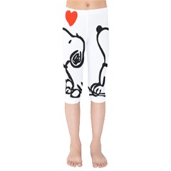 Snoopy Love Kids  Capri Leggings 