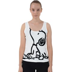 Snoopy Love Velvet Tank Top