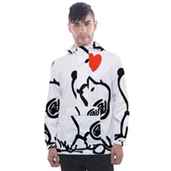 Snoopy Love Men s Front Pocket Pullover Windbreaker by Jancukart