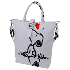 Snoopy Love Buckle Top Tote Bag